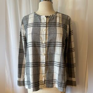 Madewell flannel shirt size medium high low hem